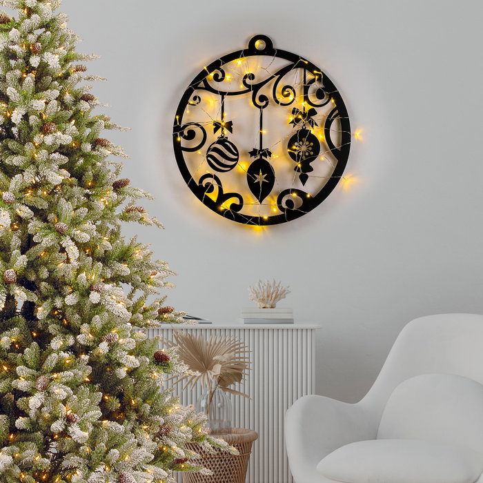Wallity Accesorio Decorativo de Pared de Metal XMASBLACK - 028 Negro 60 x 64 cm